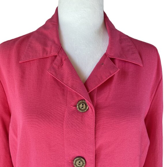 ❤️ Coldwater Creek Fuchsia Jacket-Shirt – Size M Chic & Versatile - Picture 2 of 12